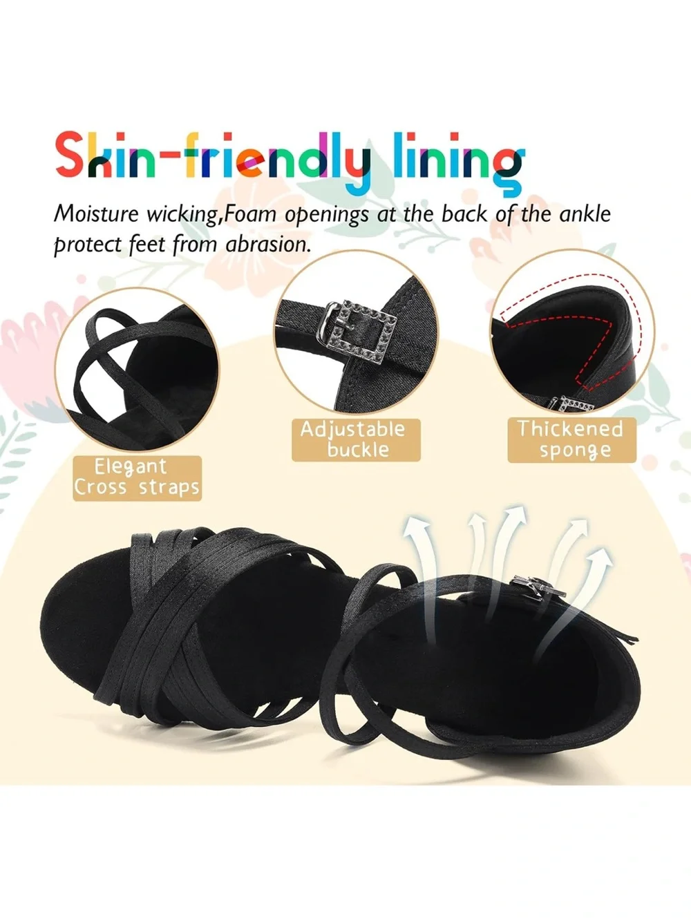 SWDZM Girls Satin Dance Shoes 4.5. 2909-1